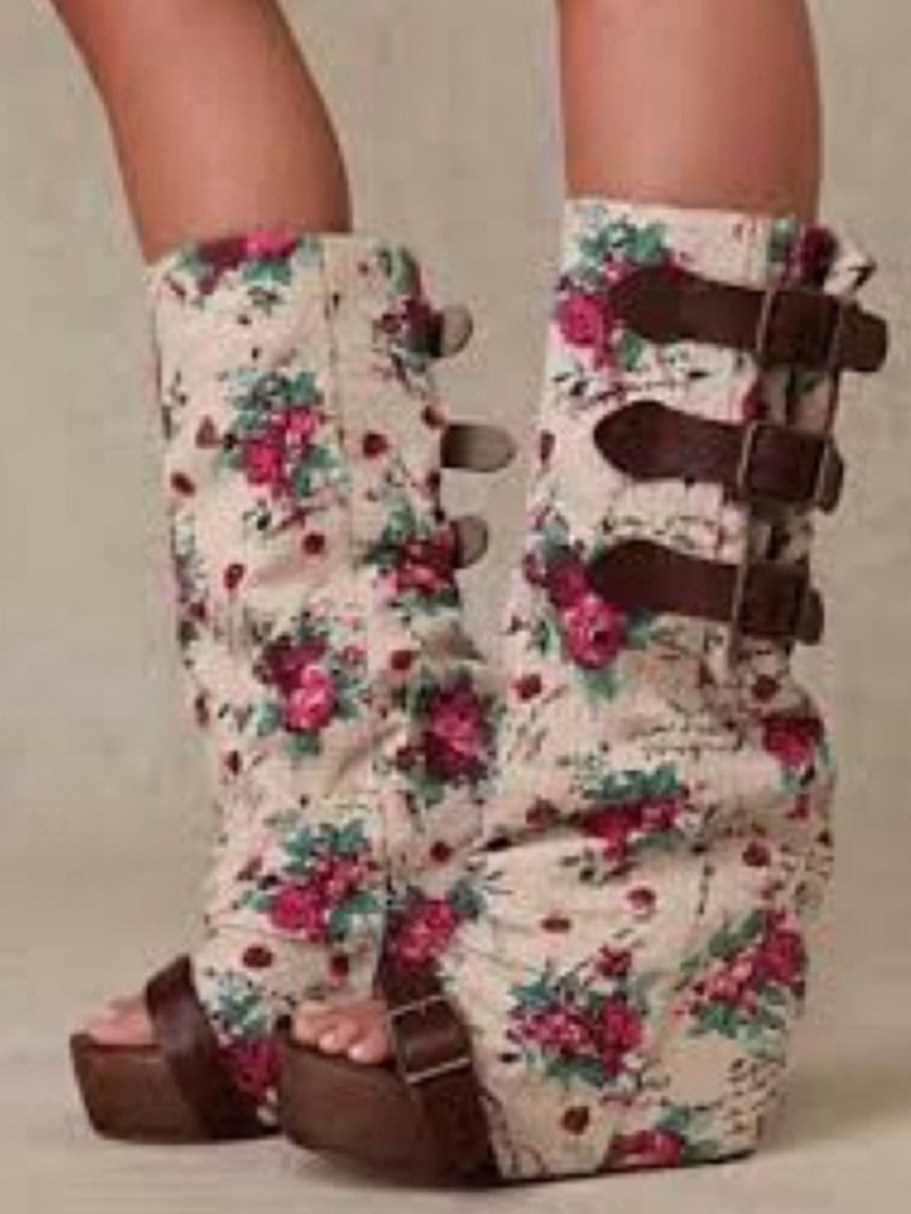 ISO open toe wedge boots IC x free people - Picture 2 of 2